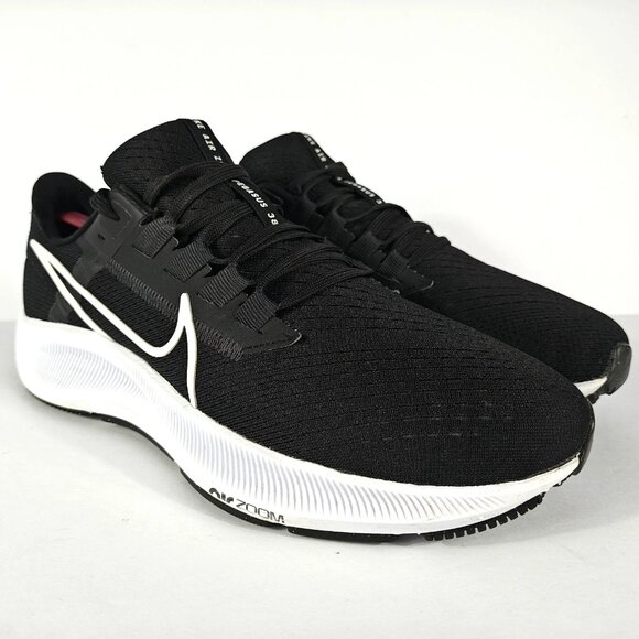 Nike Air Zoom Pegasus 38 CW7358-002 Women’s 8 Black White Running Shoes Sneakers